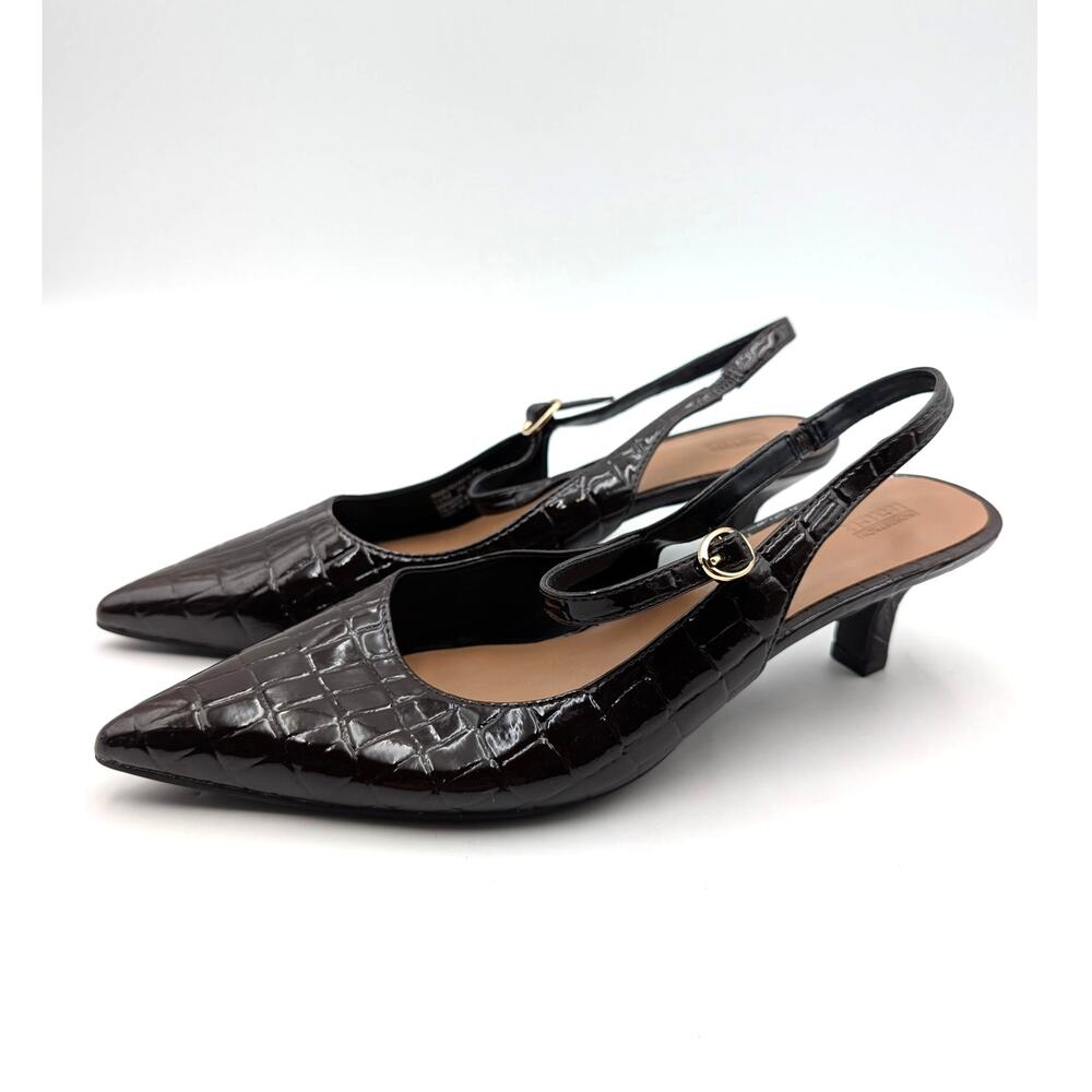 Nordstrom Rack Miranda Slingback Heel Pump Womens Dark Brown Size US10M EU40